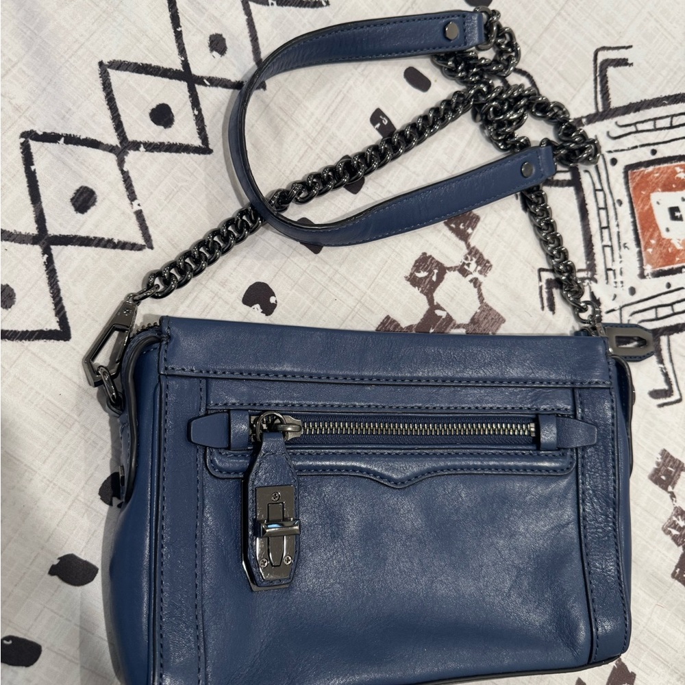 Rebecca Minkoff Navy Crossbody Bag with Chain Strap